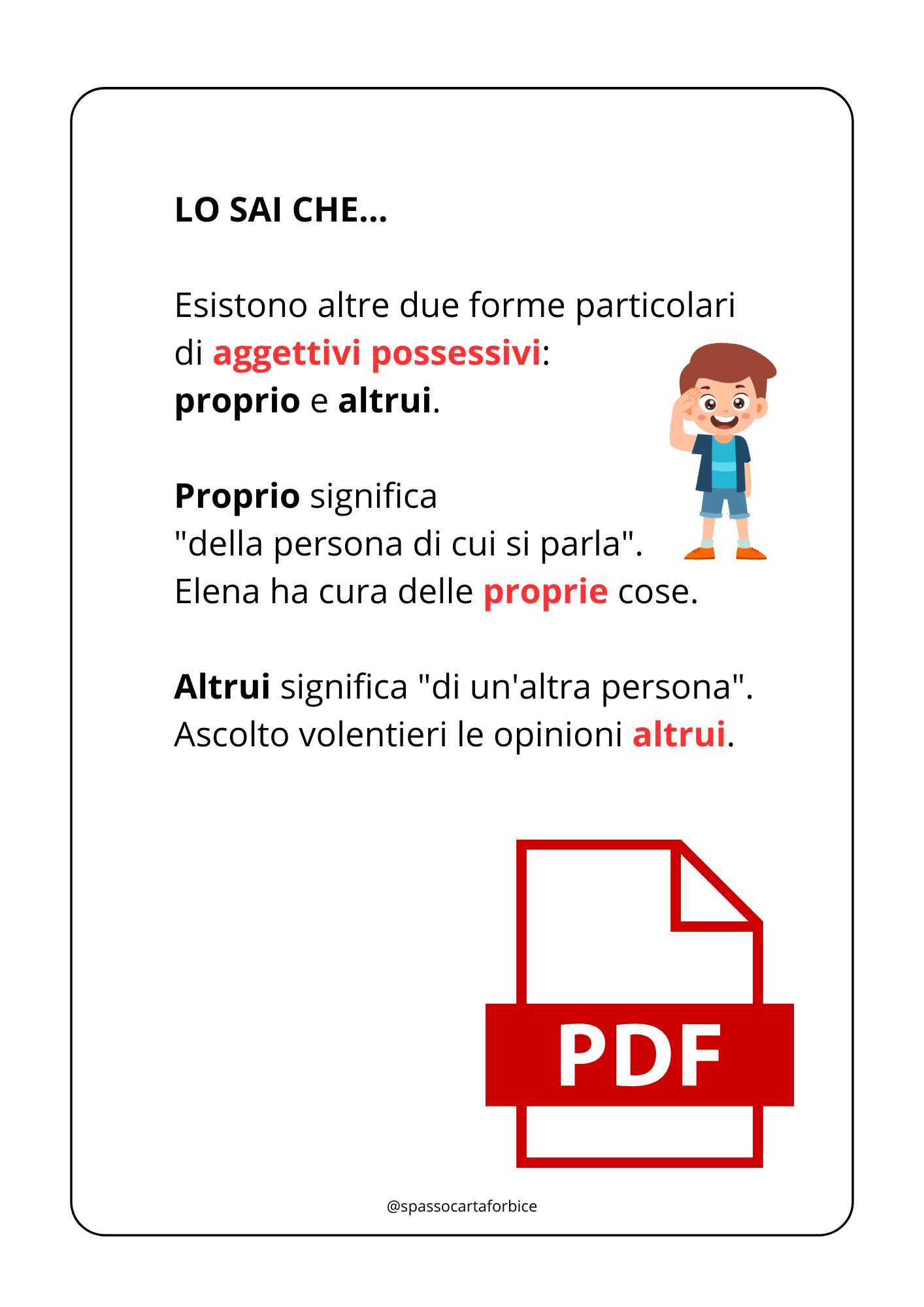 aggettivi e pronomi possessivi